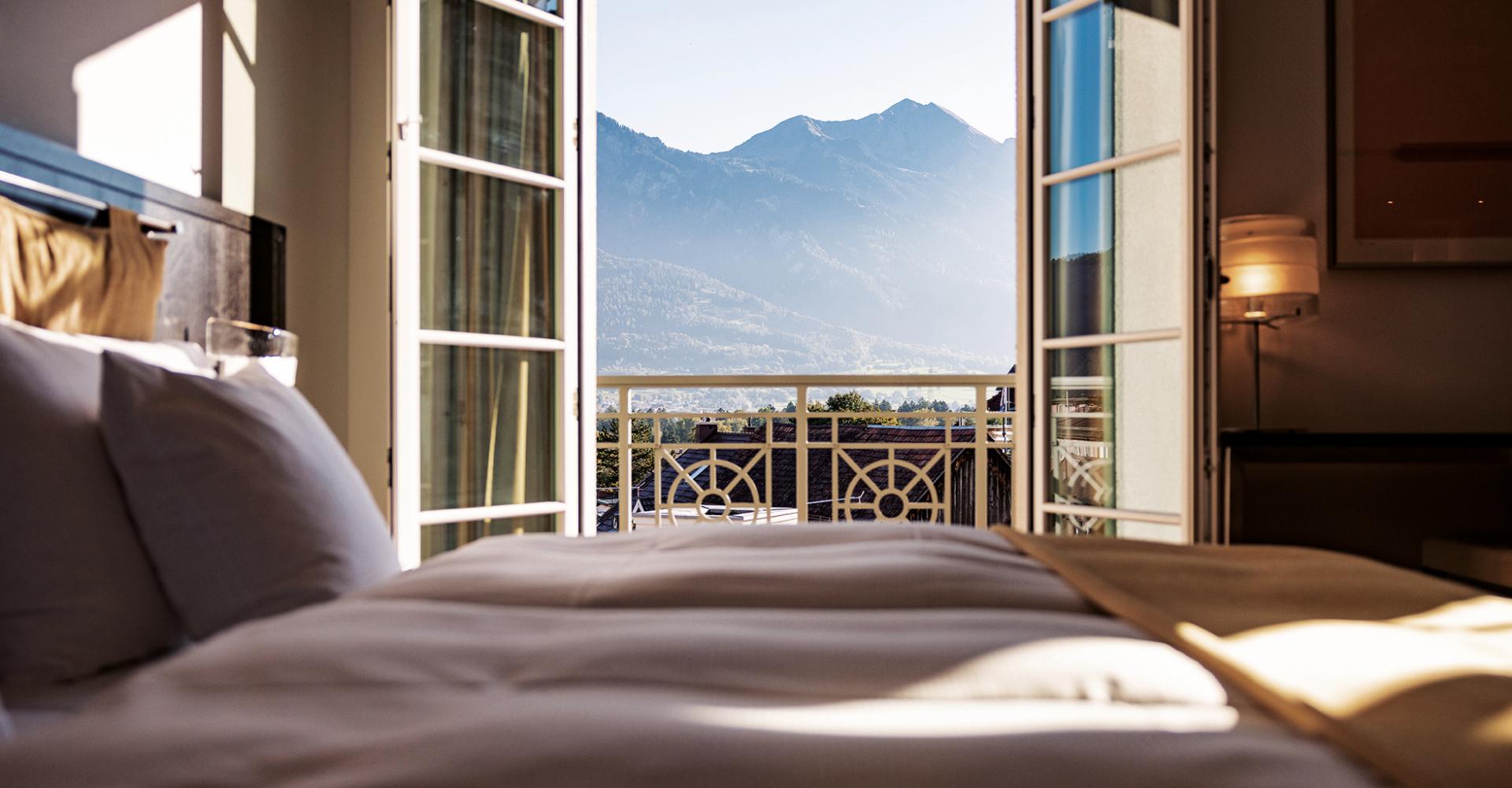 Zimmer mit Aussicht im Hotel Bad Ragaz