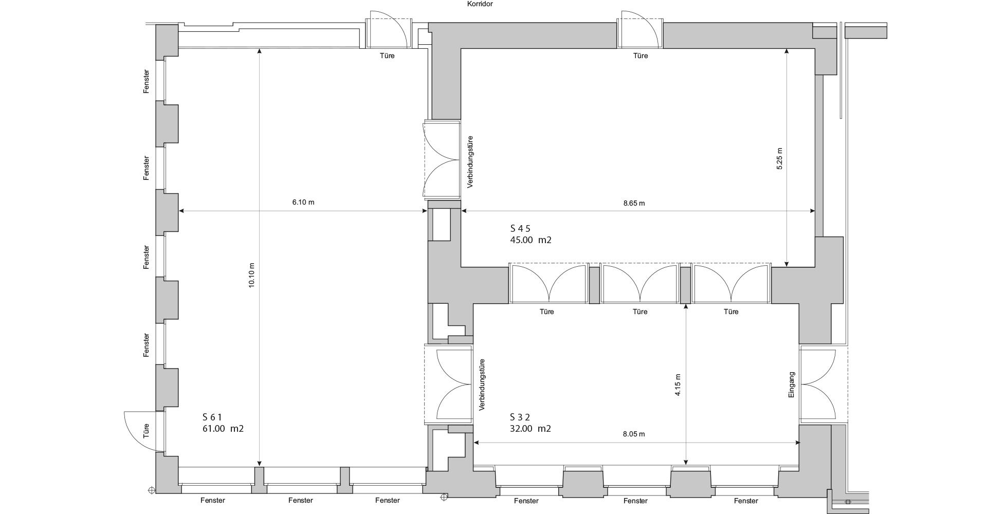 Grundriss Zürichberg 1/2/3