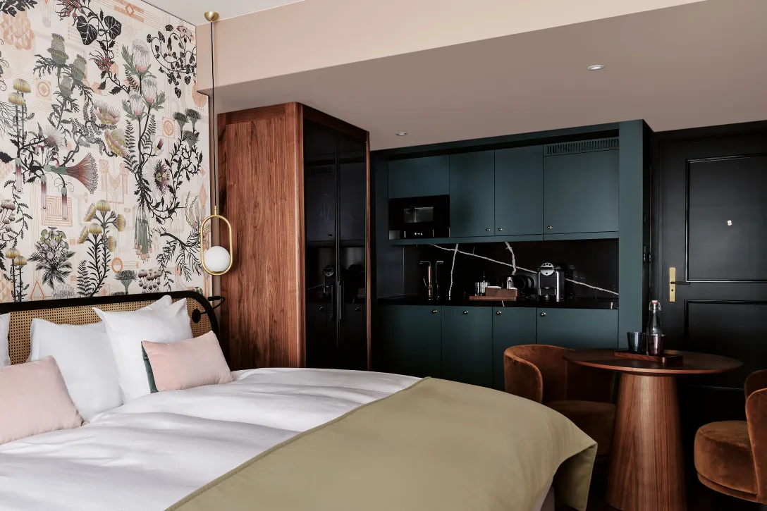 Sorell Hotel Seidenhof Superior double room with kitchenette and seating area