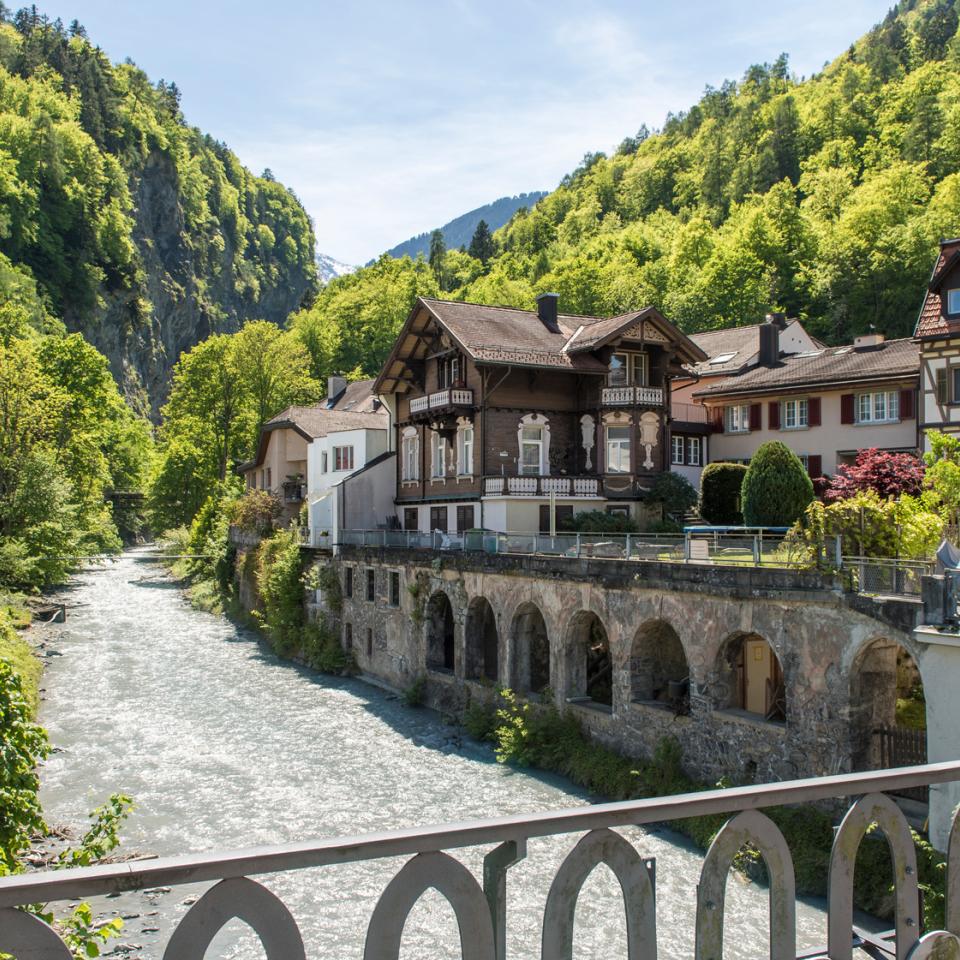 Fluss der durch Bad Ragaz fliesst