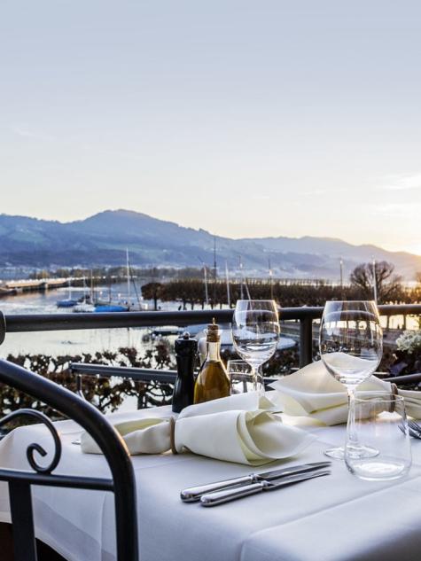 Restaurant La Scala mit Aussicht über Rapperswil