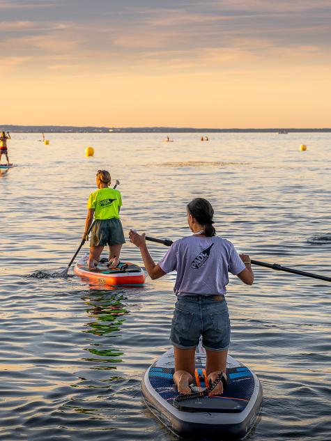 Personen am Paddeln im Bodensee